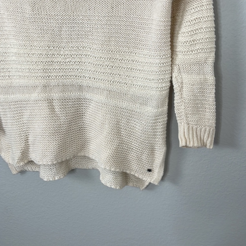 American Eagle Cream Knit Scoop Neck Sweater - Picture 3 of 8